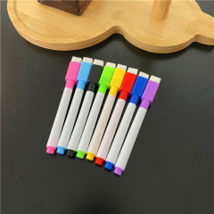 Children's painting color core whiteboard pens light board pens creative water-based erasable pens with brushes 8-color set whiteboard pens
