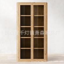 美国RH家具实木橡木侘寂风书柜客厅装饰柜现代简约卧室衣柜餐边柜