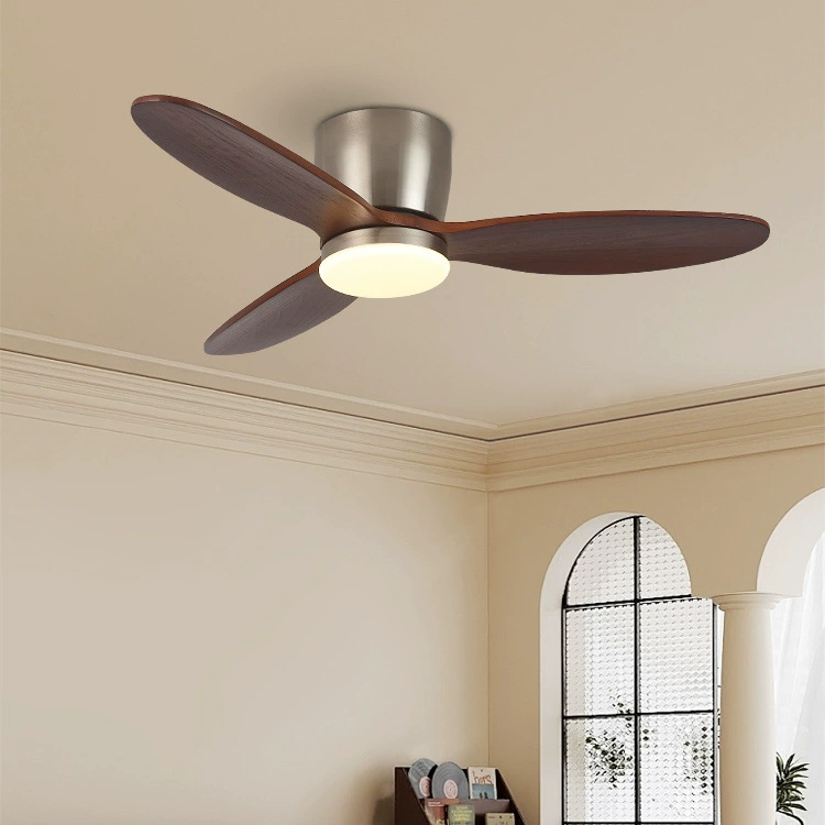 Трансграничный потолочный вентилятор лампа ретро из массива дерева люстр столовая гостиная современная скандинавская минималистская инвертор с электрическим люстром