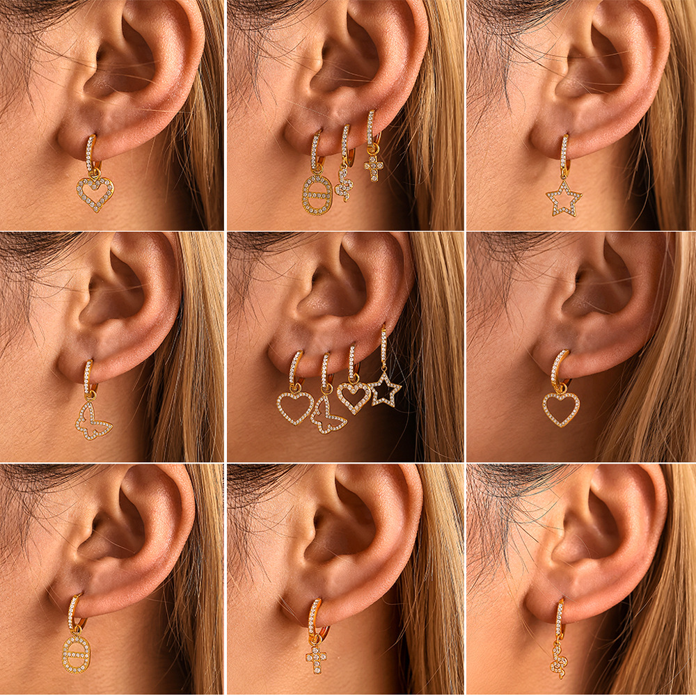 Sugar Cube Ins Light Luxury Hollow Heart Inlaid Zircon Starry Sky Earrings Super Flash Temperament Earrings Versatile Niche Earrings_voghion.com