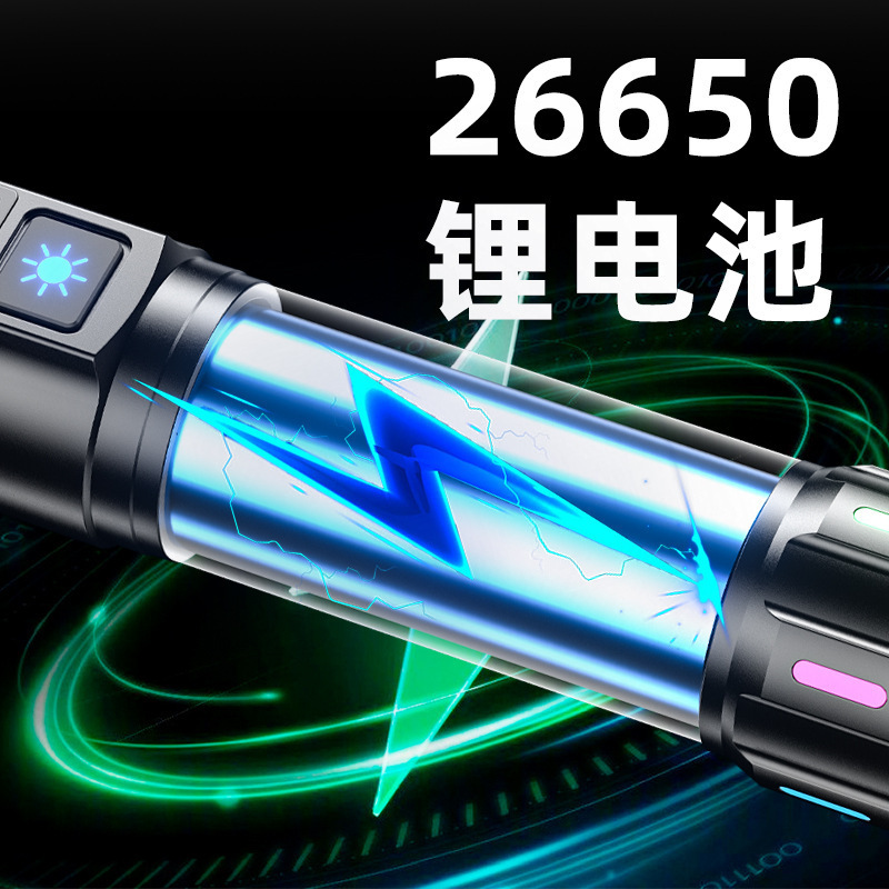 Junniao 強力な光懐中電灯超高輝度 26650 充電式リチウム電池長距離と長いバッテリー寿命 LED 懐中電灯卸売|undefined