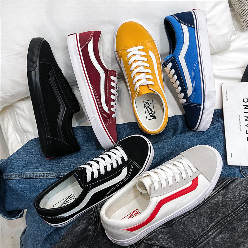 Men's Spring and Summer Korean Version Dropshipping Versatile Low-Top Canvas Shoes Classic Trendy Shoes Vans Men's Shoes