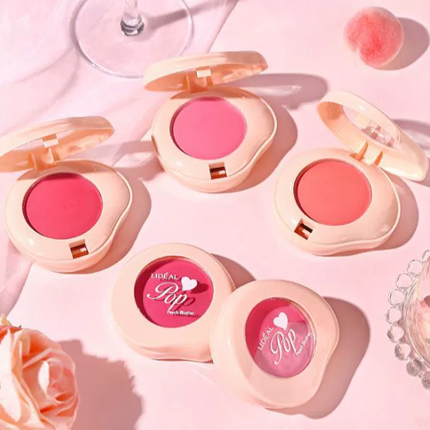 Lingdian 3036 Peach Repair Румяна для лица Нежные натуральные нелегкие для снятия макияжа с зеркалом + кисть для румян Оптовая продажа волос