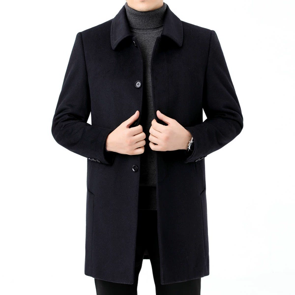Black colored long liner with down