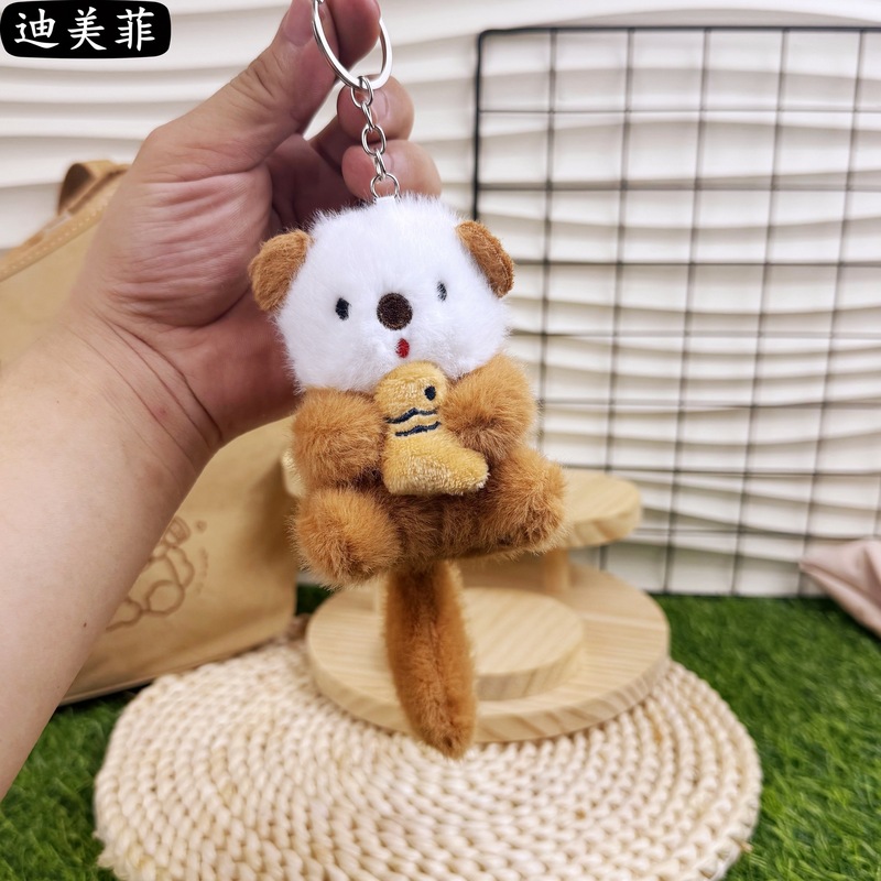クリエイティブかわいいアザラシペンダントぬいぐるみ魚猫人形バッグ人形キーホルダー人形小さなギフト|undefined