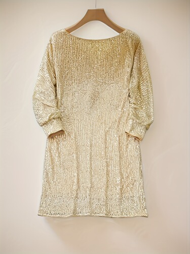 2024 Spring Summer New Women's Color Contrast Sequin Solid