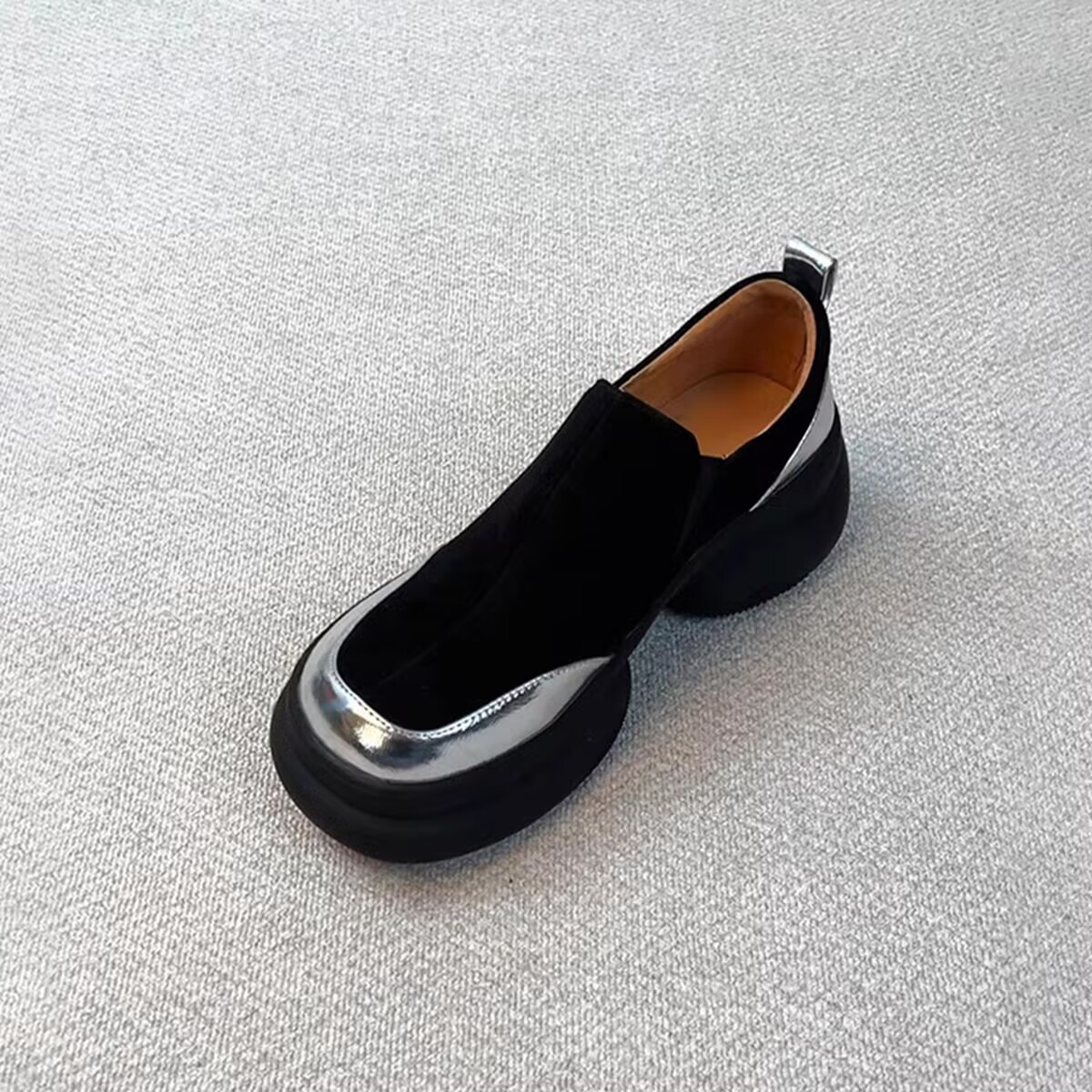 Retro universal suede loafers platform