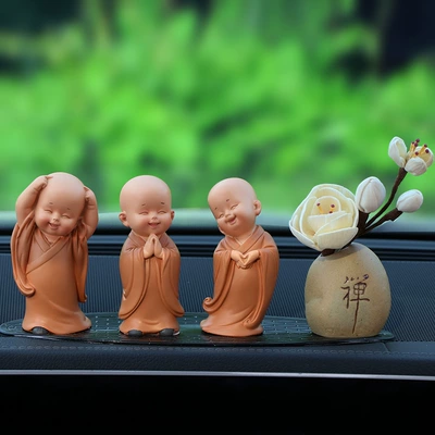 Ornaments Buddhist Zen Monk – Car ornaments - all-along-with-abc-magnolia-send-essential-oil-glue-cushion