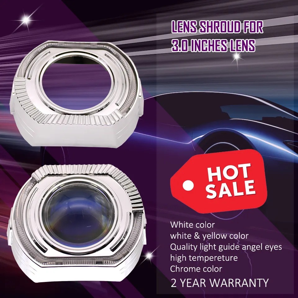 2.5-pulgadas 3.0BMS versión deportiva integrada tesoro Escudo de luz LED guía de luz Ángel ojo coche lente caballo cubierta decorativa