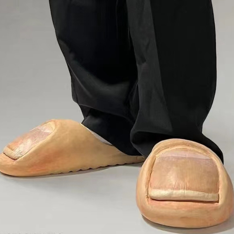 Creative Funny Giant Slippers Latex Five Finger Slippers Caveman Slippers Holiday Masquerade Party Decoration