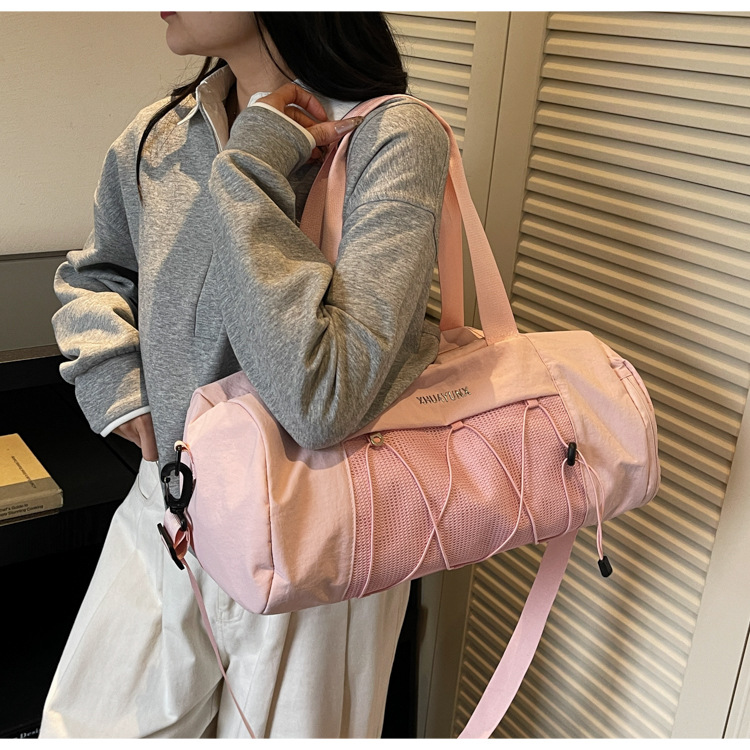 New Trendy Handheld Short-Distance Travel Bag Women's Fashion Lightweight Shoulder Crossbody Gym Bag with Independent Shoe Compartment Business Trip Luggage Bag