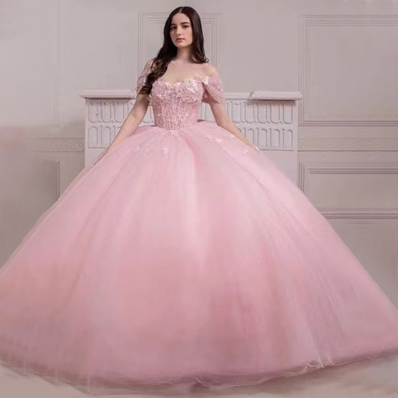 Vestido de noche con correa de hombro de una línea Vestido de princesa de fiesta de cumpleaños con nudo de mariposa grande de estilo occidental