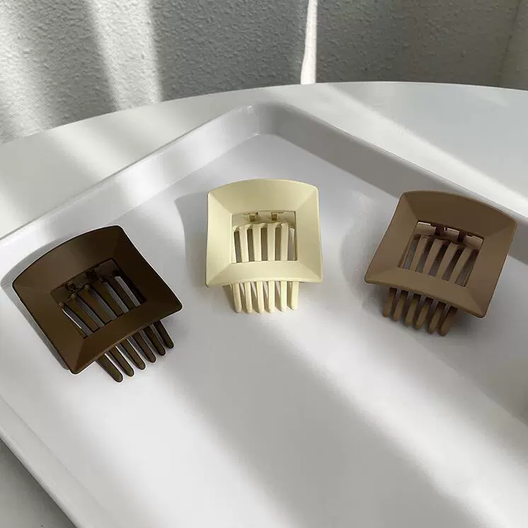 韩版ins潮简约发夹方形侧边夹纯色刘海夹子发卡顶夹头饰女