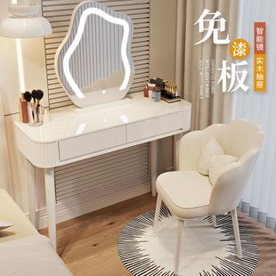 Small Apartment Dressing Table Bedroom 80cm Modern Simple 2023 New Cream Style Master Bedroom Cupboard Integrated Dressing Table