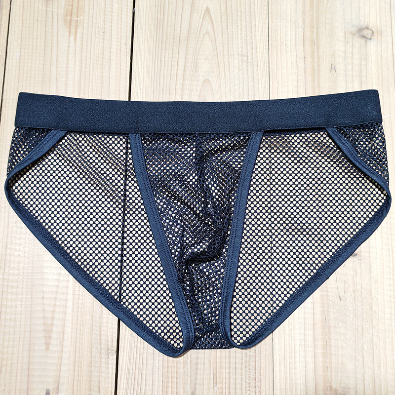 Transparent Large Mesh Men's Underwear Mesh High-Cut Triangle Breathable Cool Sexy Men's Shorts Manufacturer Spot Wholesale Agent