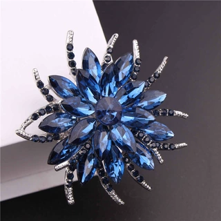 新款高档亚克力领花 个性水晶镶钻胸花别针外贸热销服装配饰