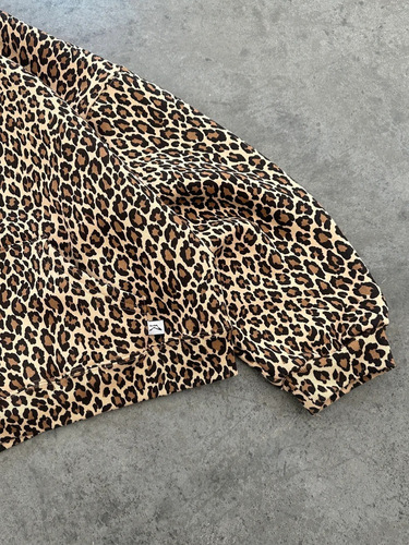 European and American Y2K Retro Leopard Print Hooded Sweatshirt Couple's Harajuku Style Hip-Hop Zip-Up Sweatshirt