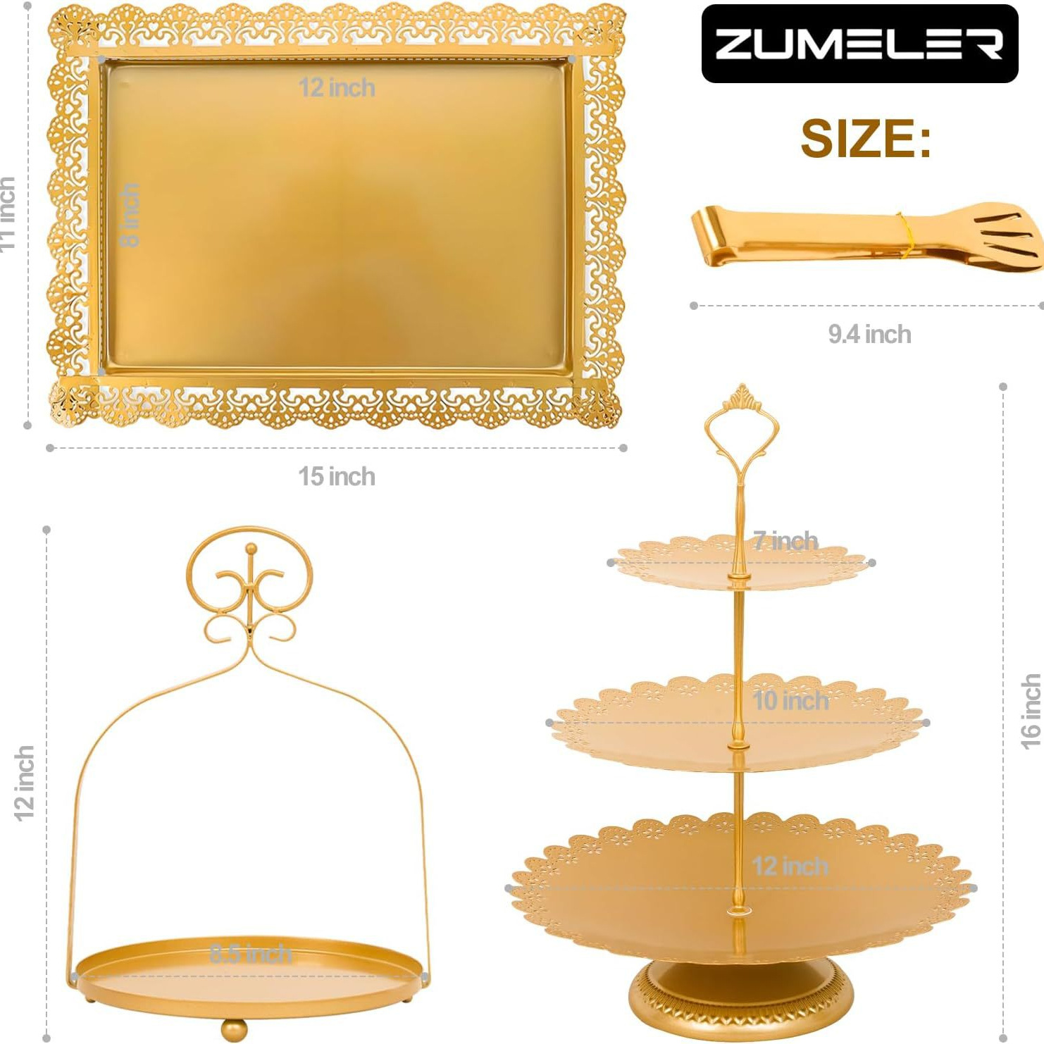Tabla de postres estante de exhibición estante de pasteles de postre bandeja de pasteles de comida fría estante de mesa de descanso estante de té de la tarde estante de refrigerio