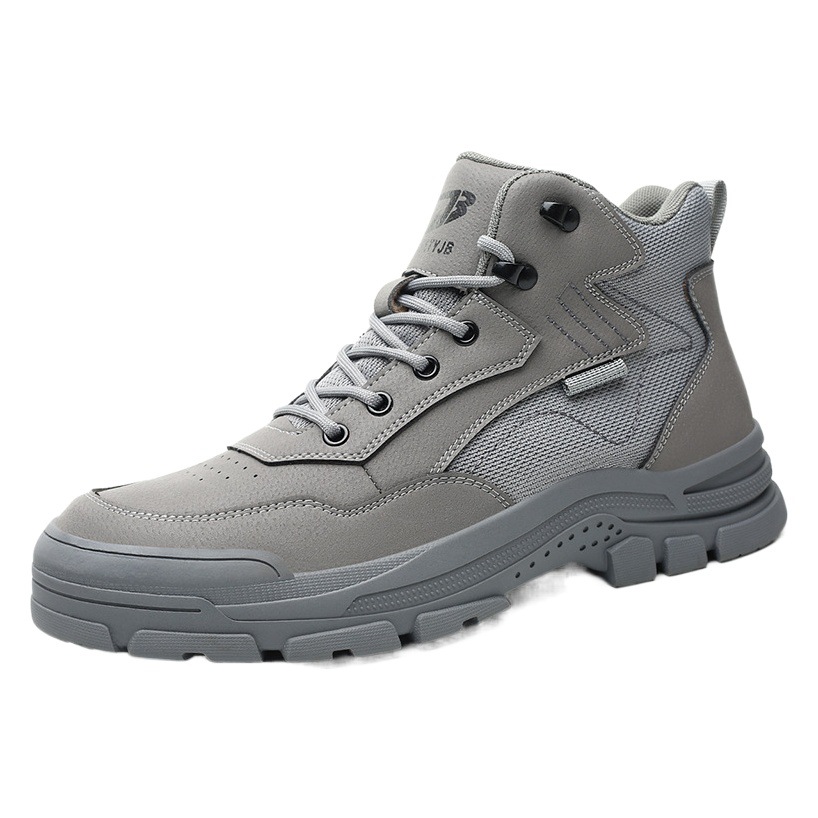 Zapatos de seguridad europeos y americanos con puntera de acero zapatos resistentes al desgaste zapatos de trabajo para hombres zapatos de seguridad viejos zapatos de seguridad de soldador botas cortas antideslizantes
