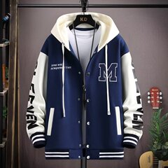 跨境爆款青少年外套男生休闲夹克潮牌高中初中学生百搭连帽棒球服
