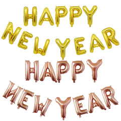 2024 Happy New Year Foil Balloon Letter Set Happy New Year Winter Festival New Year Decoration Balloons