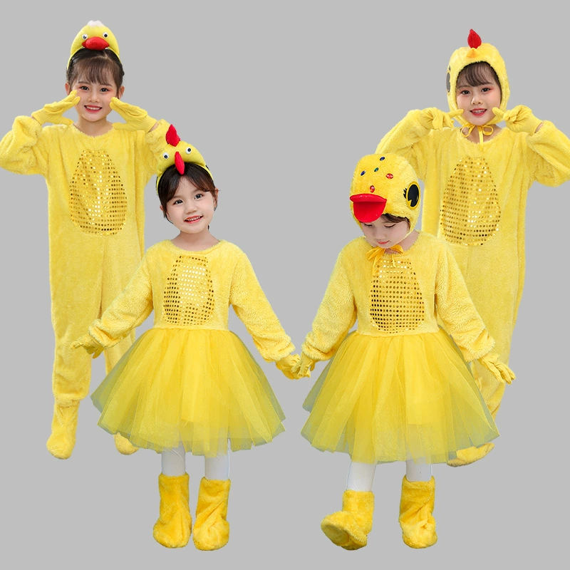 Детский костюм (B.Duck) дизайн утка и цыпленок, шляпа/ободок, размеры 110–160 см