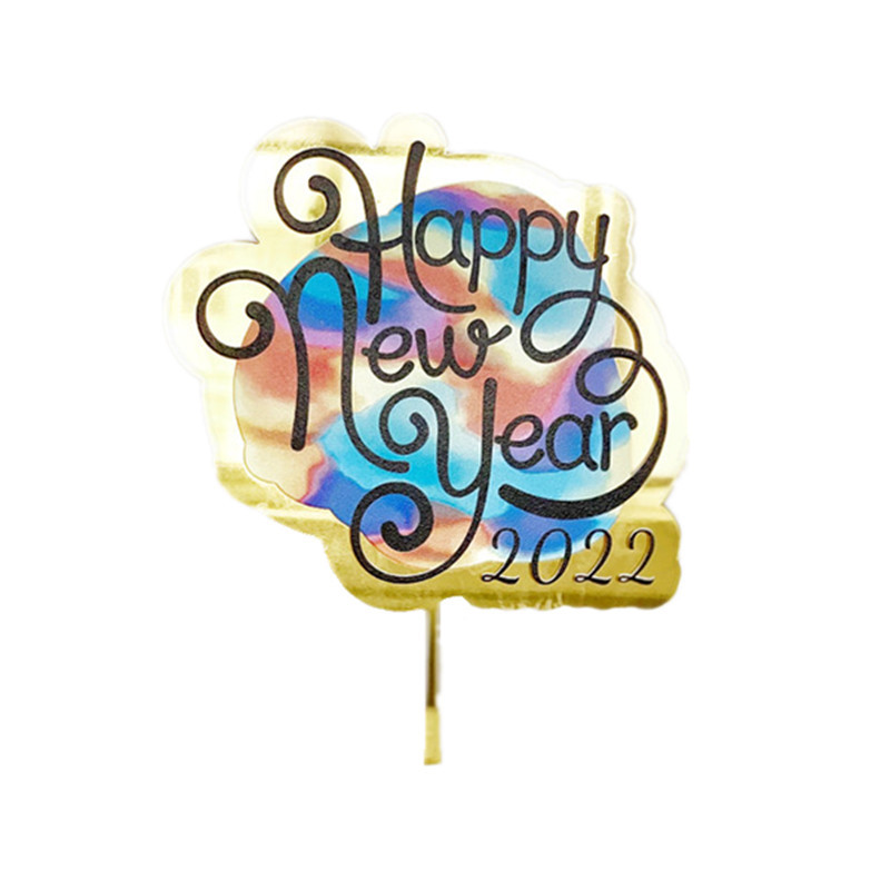 New Year Round Letter Arylic Party Cake Decorating Supplies display picture 2