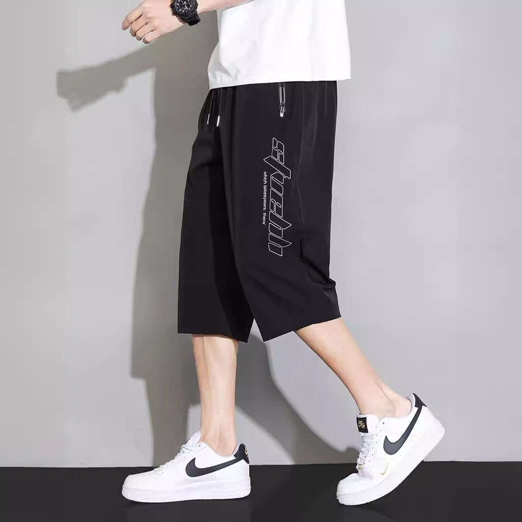 Silk men's summer thin trousers