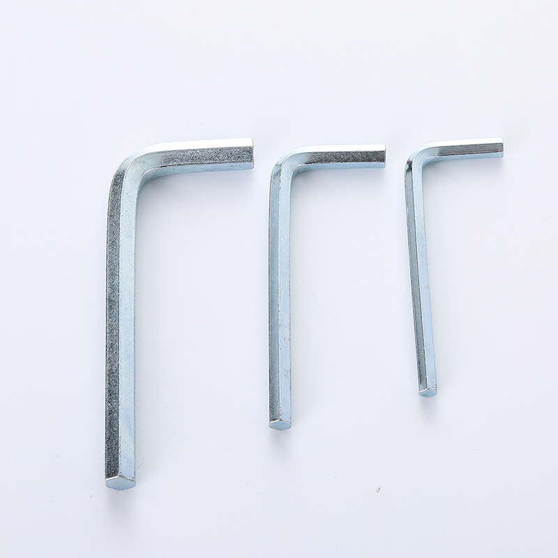 Galvanized L-shaped hexagonal wrench, flat head, 7-shaped hexagonal wrench, T-shaped, L-shaped simple hexagonal wrench, M2-M12