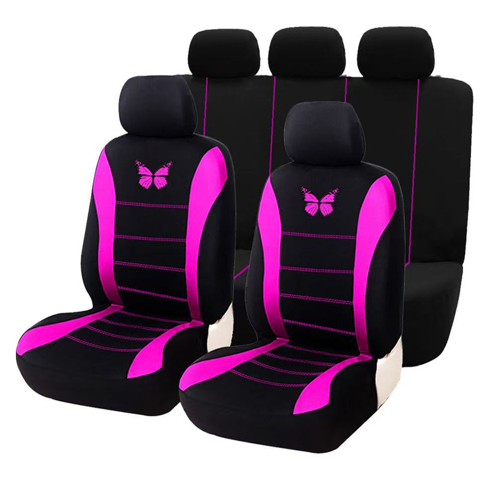 Cross-Border Fabric Butterfly Waistline Car Seat Cover for All Seasons, Export Temu Amazon Mexico Hot Style