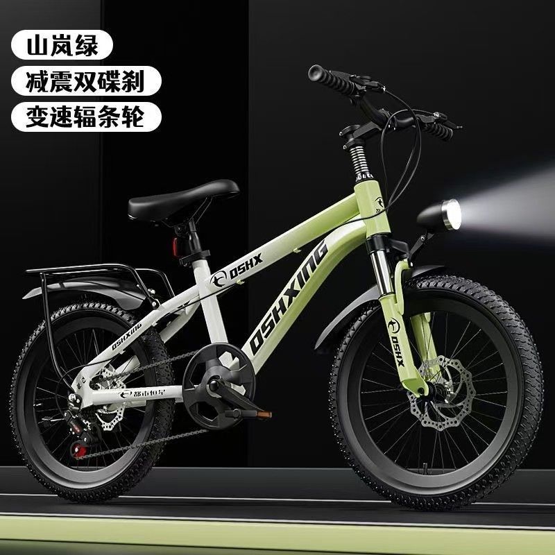 18inch - new [white green] disc brake + shock absorber + luxury version spoked wheel speed change