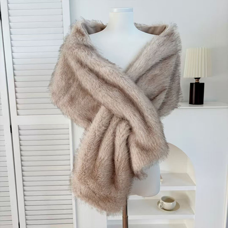 All-match imitation fur fox fur cheongsam shawl fur collar autumn and winter cape stage wedding dress scarf women