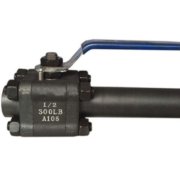 Q61F单边加长三片式锻钢球阀