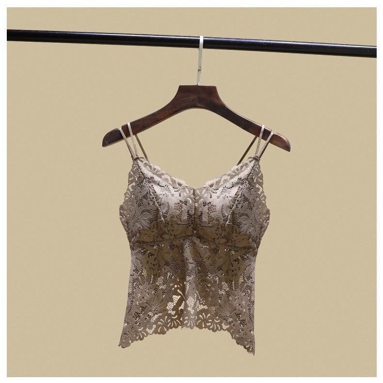 Breathable Bottoming Camisole for Women Without Rims Sexy Tube Top Underwear Lace Fixed Cup Beautiful Back Wrap Wholesale