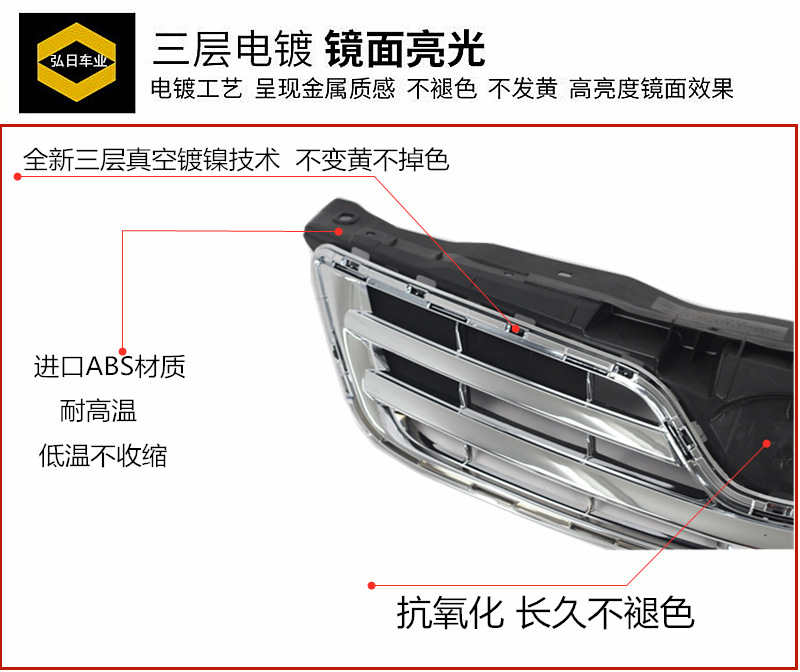 Seiko 07 08 09 10 11 12 13 Corolla Front Grille Front Face Front Central Air Intake Grille