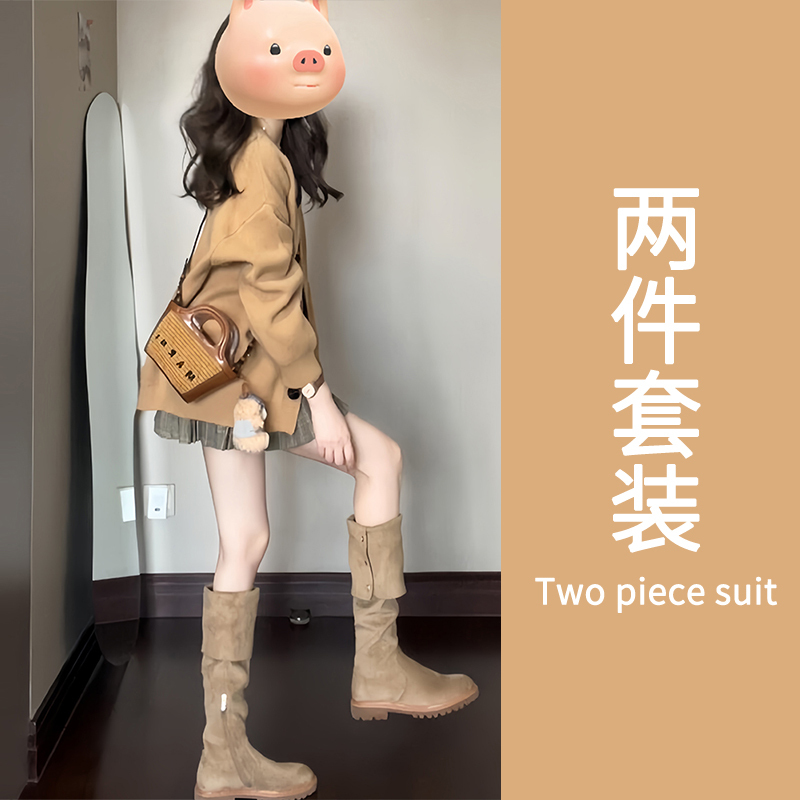 小个子套装短裙女一整套初秋穿搭风情万种的连衣裙2025超火两件套|undefined