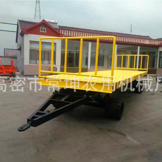 30吨平板拖车  前后围栏平板车  大件货物运输拖车