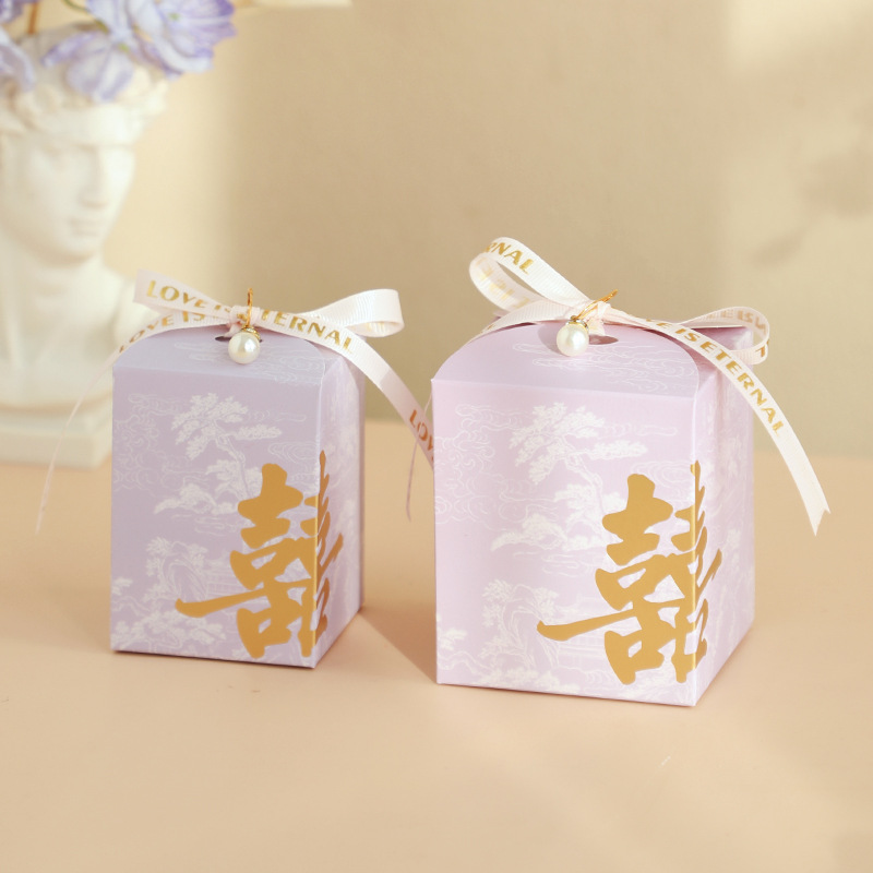 Nueva caja de azúcar de boda caja de azúcar de nicho de alto nivel sensación de boda creativa caja de regalo caja de cartón