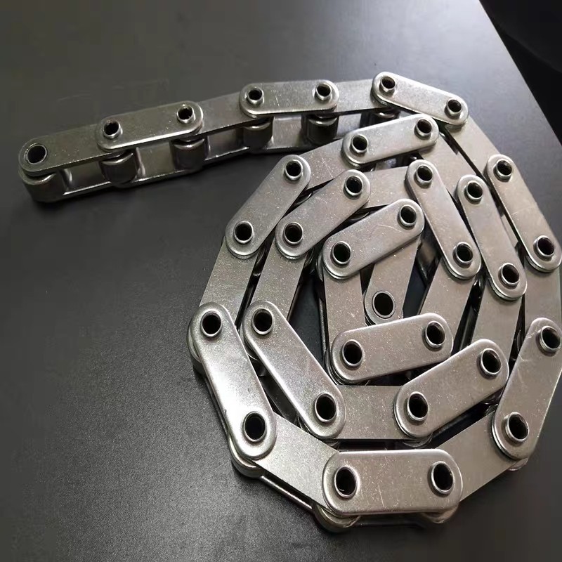 不锈钢空心销轴输送链条双节距流水线链条C2082 76.238.1尼龙滚子