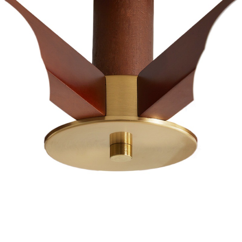 Lámpara de sala de estar de estilo medio, luz principal, nogal negro retro, madera maciza, nuevo dormitorio atmosférico chino, sala de comedor, lámpara de techo