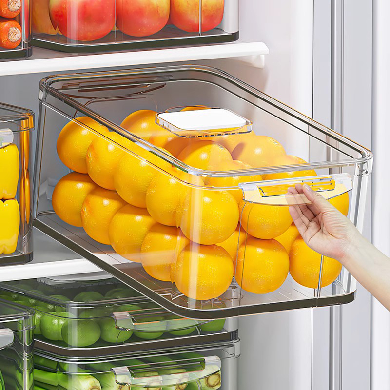 冷蔵庫収納ボックス鮮度保持ボックス食品級食品収納整理神器冷凍収納ボックス整理ボックス抽出粒|undefined