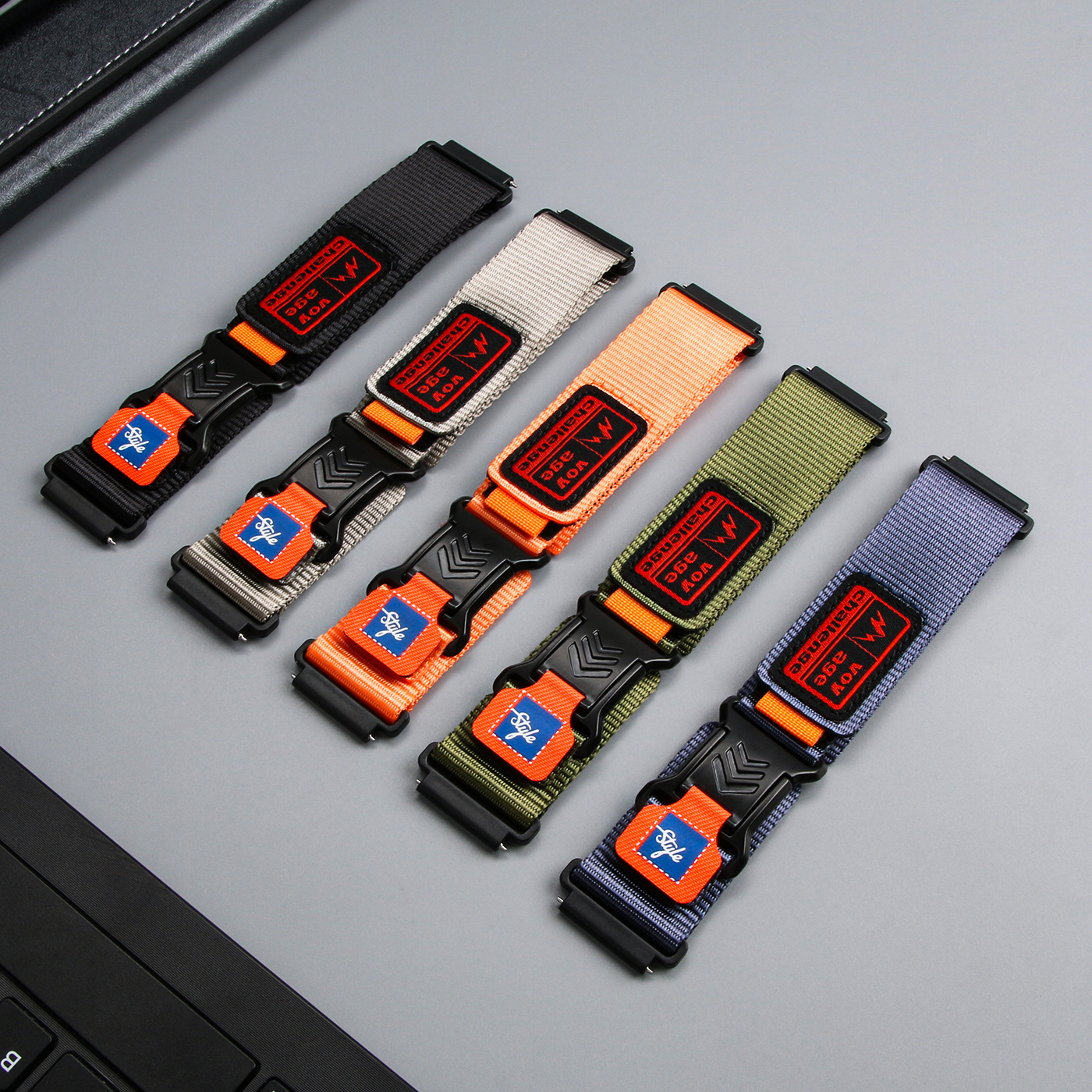 New Product for Apple iwatch Watch Strap Samsung 20mm Huawei 22mm Sport Woven Nylon Magnetic Strap