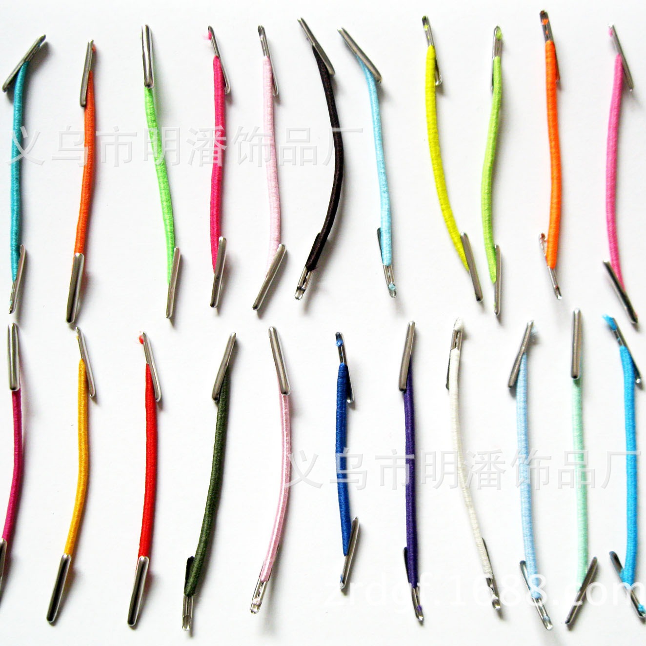 厂家直供包装手套专用绳扣首饰包装挂绳饰品扣绳 松紧绳两头带扣