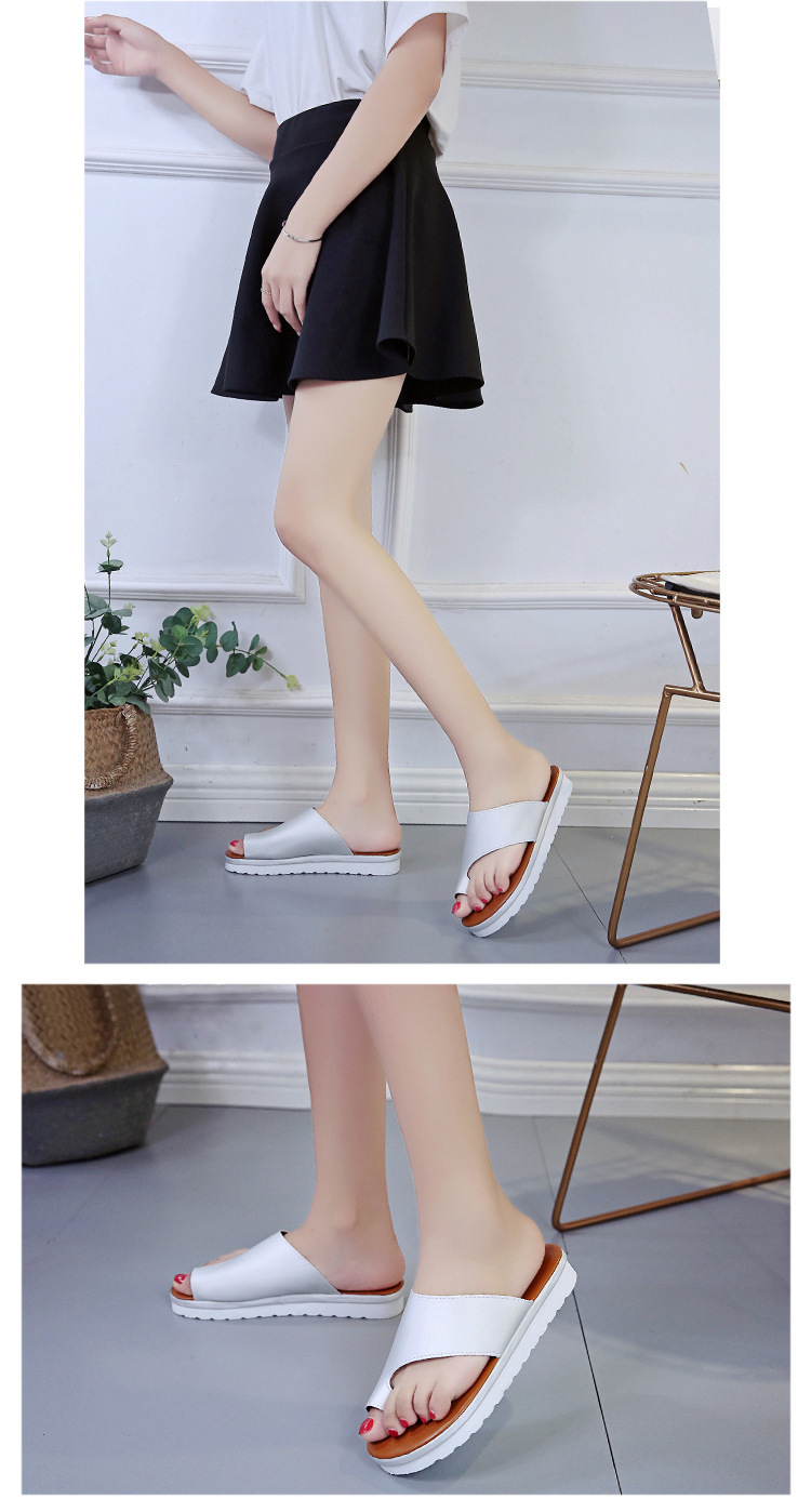 2021 Summer new thick-soled flip-flops, European and American large-sized low-toe leopard print women's slippers, size 43 for export wholesale undefined