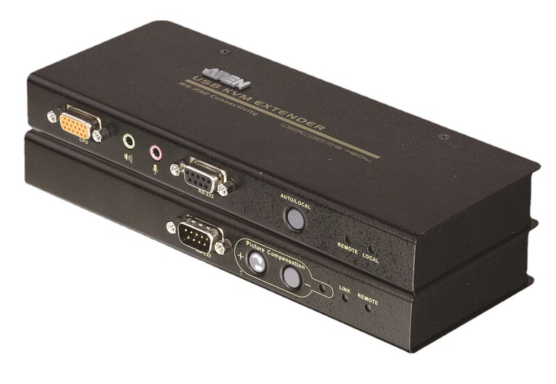 ATEN Hongzheng CE750A VGA + USBKVM Signal Extender with audio 200 m dual control terminal