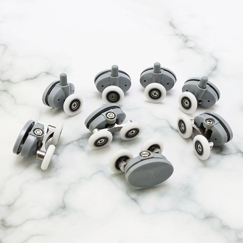 卫浴平移门滑轮 双孔轮上双下单厂家供应 淋浴房滑轮滚轮厂家批发