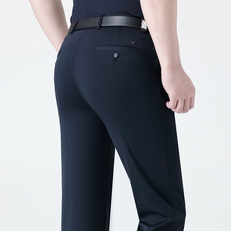 Men's Stretch Casual Pants 2026 Summer Thin Straight Loose Fit Business Non-Iron Dress Pants for Middle-Aged Men Men's Stretch Casual Pants 2026 Summer Thin Straight Loose Fit Business Non-Iron Dress Pants for Middle-Aged Men
