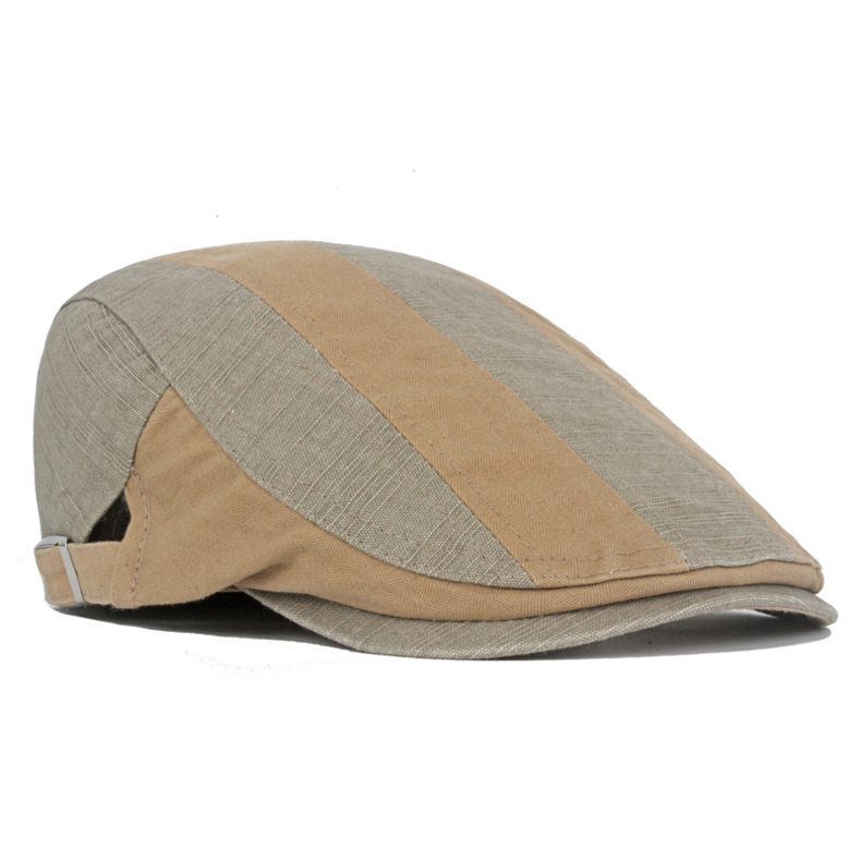 168g Weight Beret Hat Hats Type Holiday Occasion Cotton Material Color Block Pattern Spring&Summer Season Men's Gender Casual, Sports Style Flat Eaves Rim Men's Casual Sports Color Block Flat Eaves Beret Hat 8