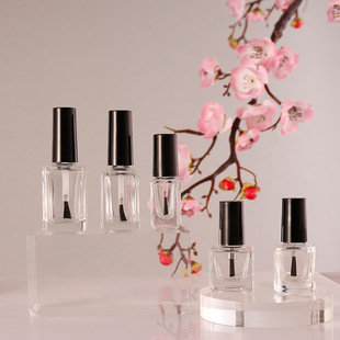 Factory supply nail polish bottle 10ml glass nail polish bottle CND Nail polish bottle phototherapy glue dark black