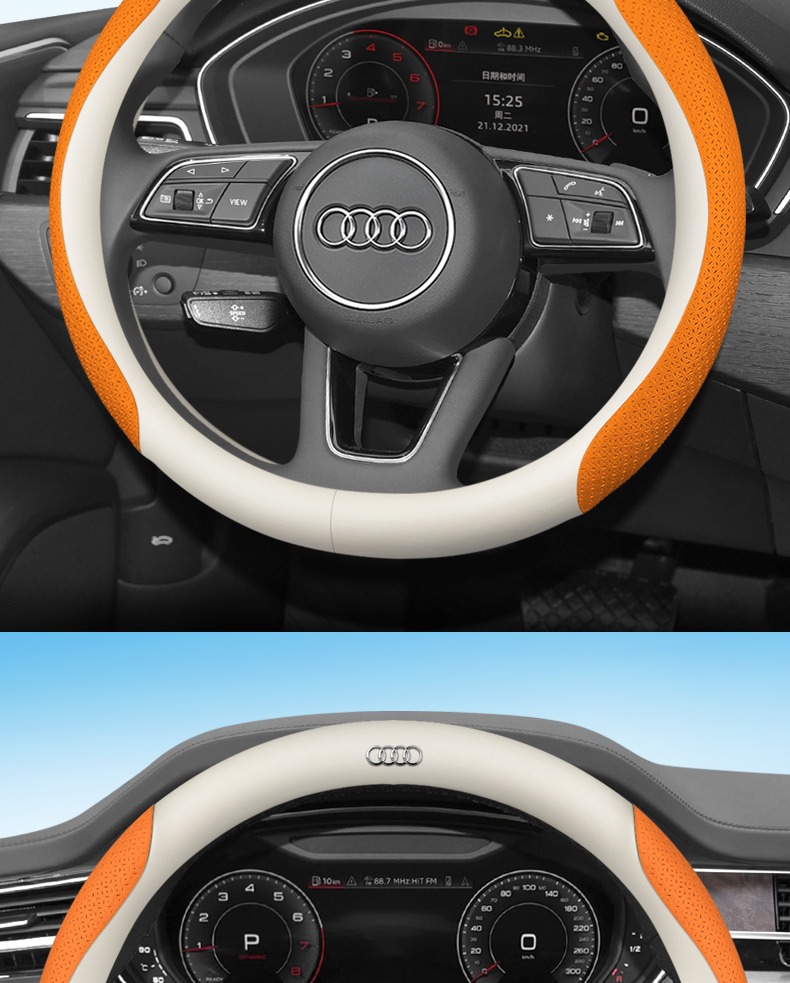 Suitable for Audi steering wheel cover A4L A6L A3A5A7A8L Q5LQ2LQ3Q7Q8 car handle cover